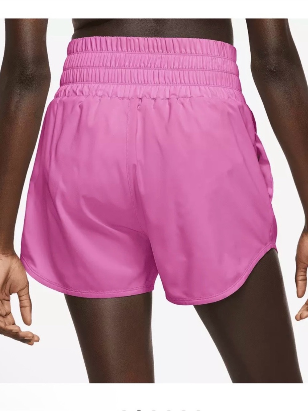 NWT Nike One Pink Dri-FIT Ultra High-Waisted 3” Brief-Lined Shorts, Size Small - Picture 2 of 11
